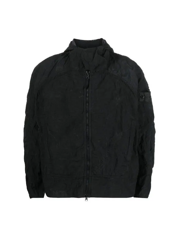 Куртка shadow project zipped hooded jacket 'black' Stone Island — изображение 1 из 3, черный