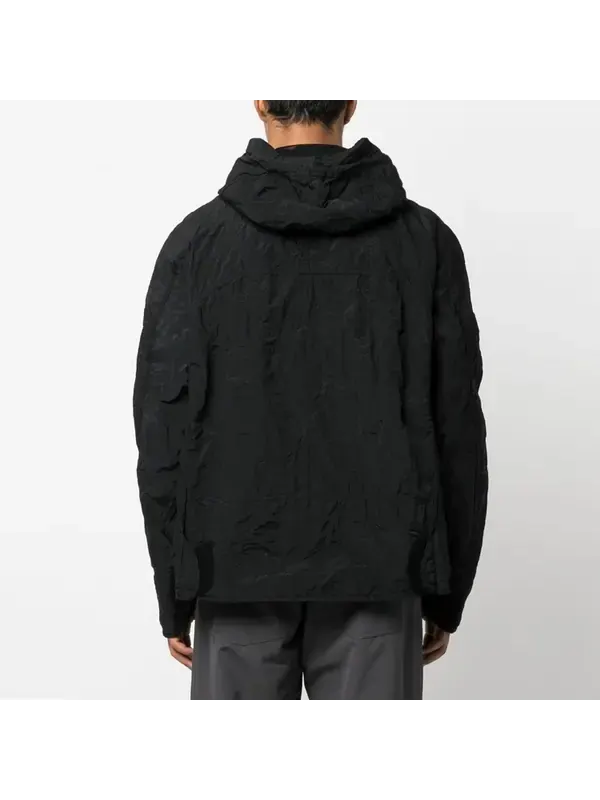 Куртка shadow project zipped hooded jacket 'black' Stone Island — изображение 2 из 3, черный