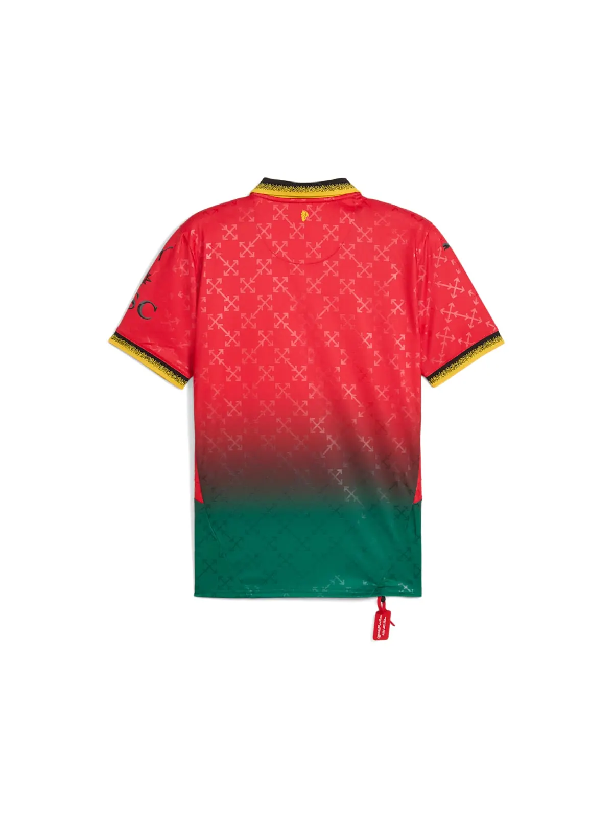 Реплика футболки Puma x Off White AC Milan — изображение 2 из 2, красный/зеленый