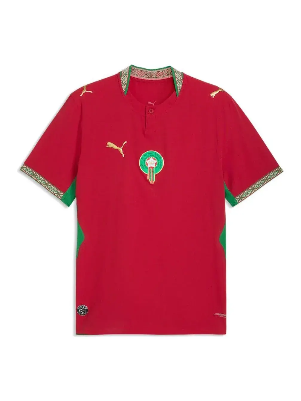 Домашняя аутентичная футболка PUMA Morocco 2026 'Fast Red Victory Gold' — изображение 1 из 2, красный