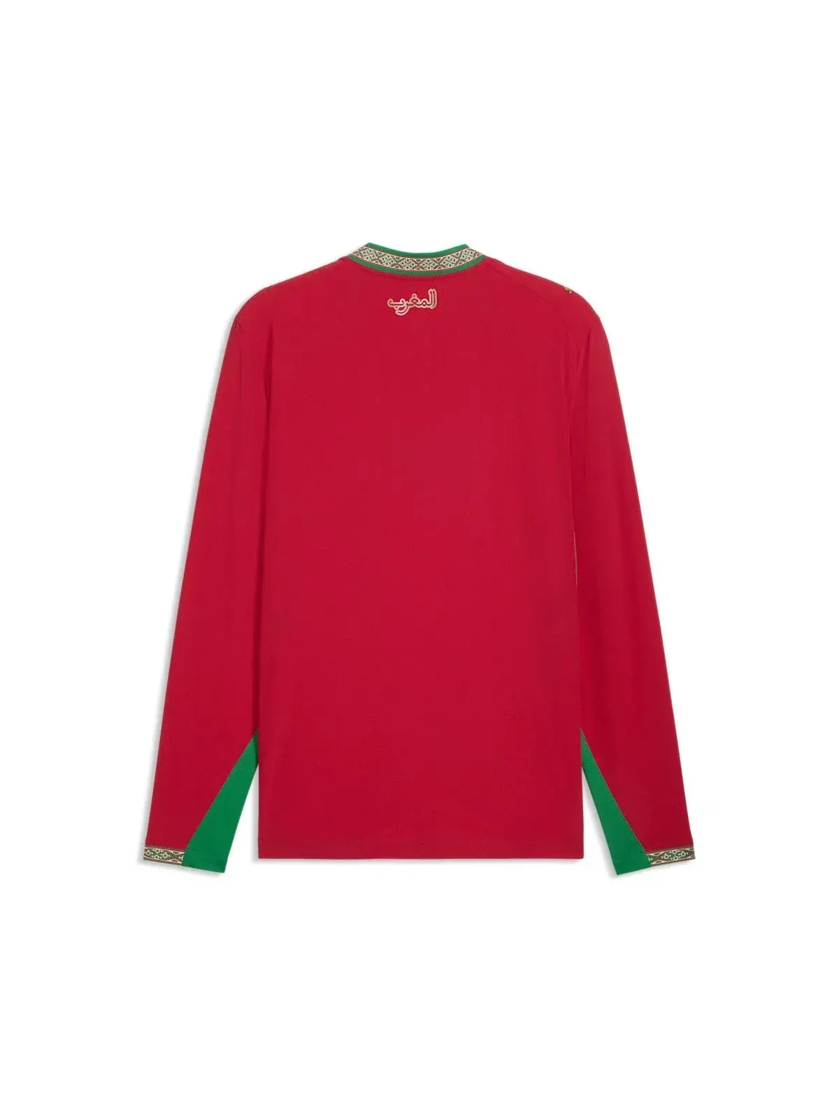 Оригинальная домашняя футболка с длинным рукавом PUMA Morocco 2026 'Fast Red Victory Gold' — изображение 2 из 2, красный