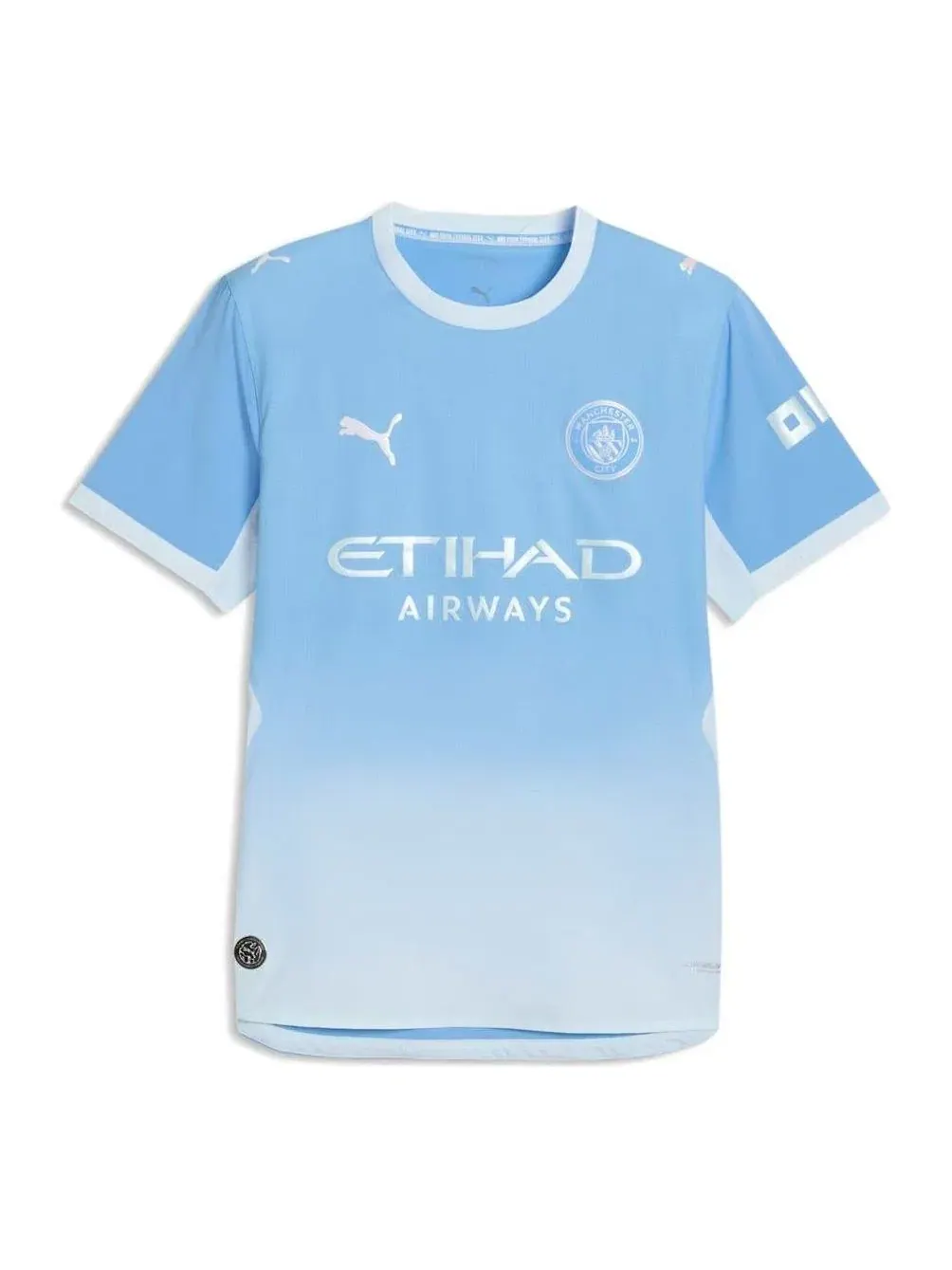 Мужская футболка PUMA x Manchester City Home Authentic Jersey Team Light Blue Icy Blue — изображение 1 из 2, синий