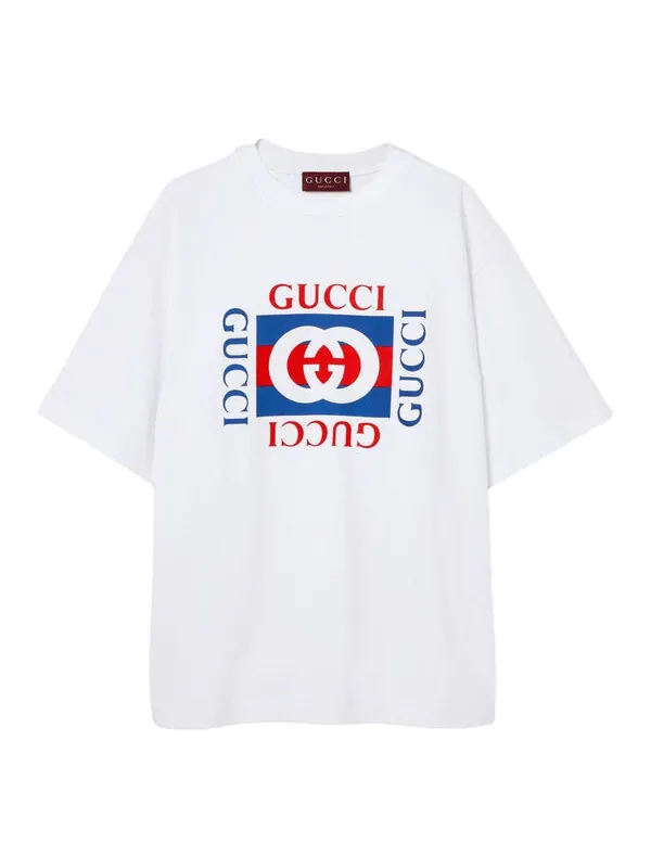 Футболка Gucci Cotton Jersey T-Shirt with Print — изображение 1 из 4, белый