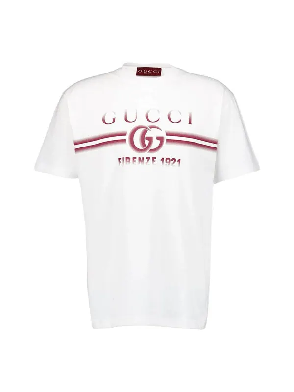 Футболка Gucci Print Cotton Jersey T-Shirt — изображение 1 из 2, белый