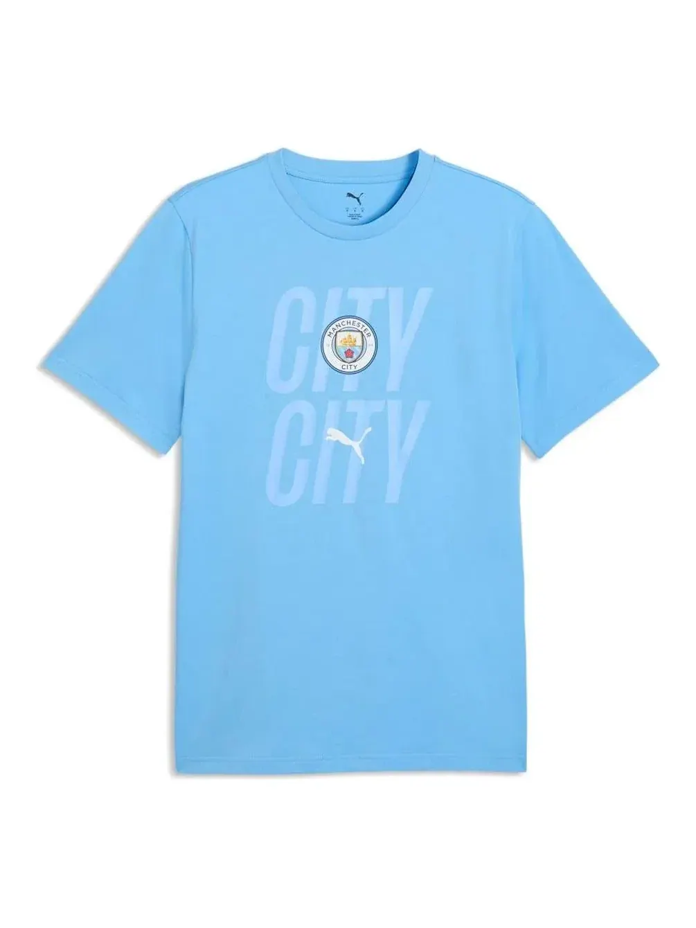 Футболка PUMA x Manchester City ftblCulture 'Team Light Blue Blue Guppy' 786279-40 — изображение 1 из 2, синий