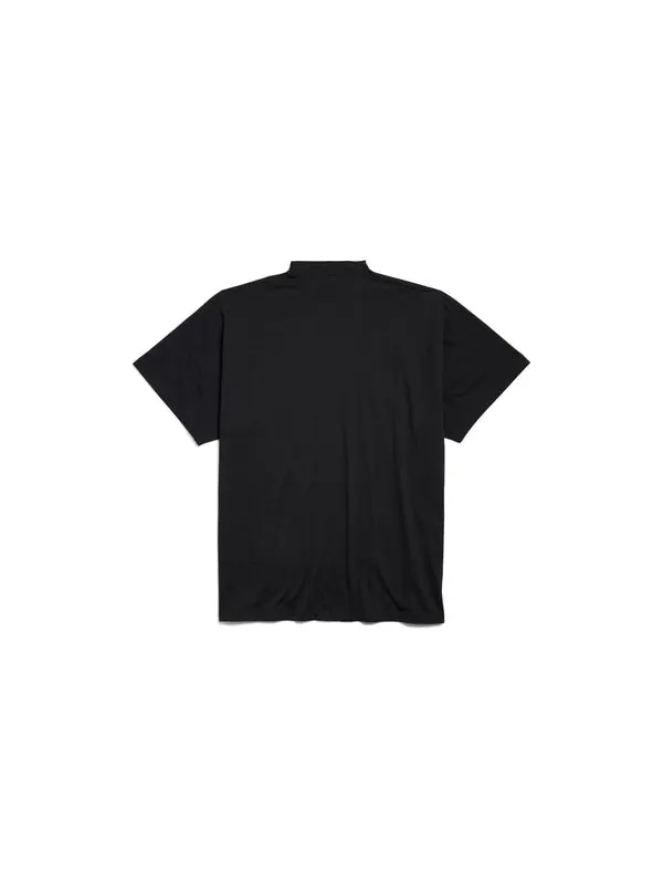 Футболка paris strass t-shirt oversized 'black' Balenciaga — изображение 2 из 2, черный