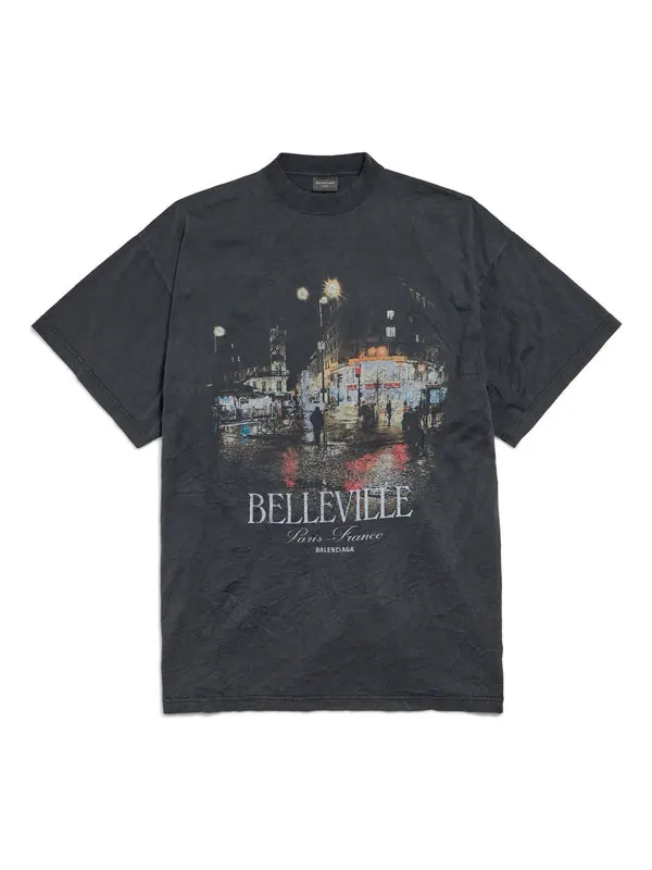 Футболка belleville t-shirt 'black faded' Balenciaga — изображение 1 из 2, черный