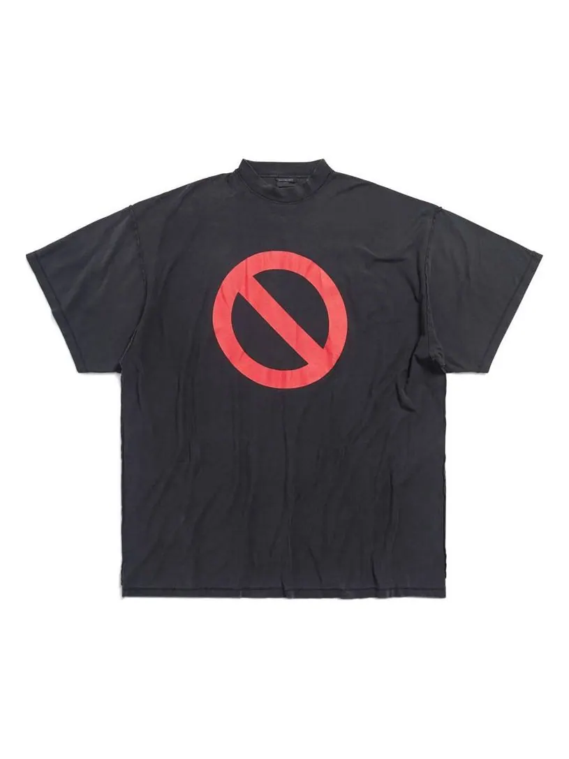 Футболка Balenciaga Bfrnd Series Inside-out Oversized T-shirt 'Black Faded' — изображение 1 из 2, черный