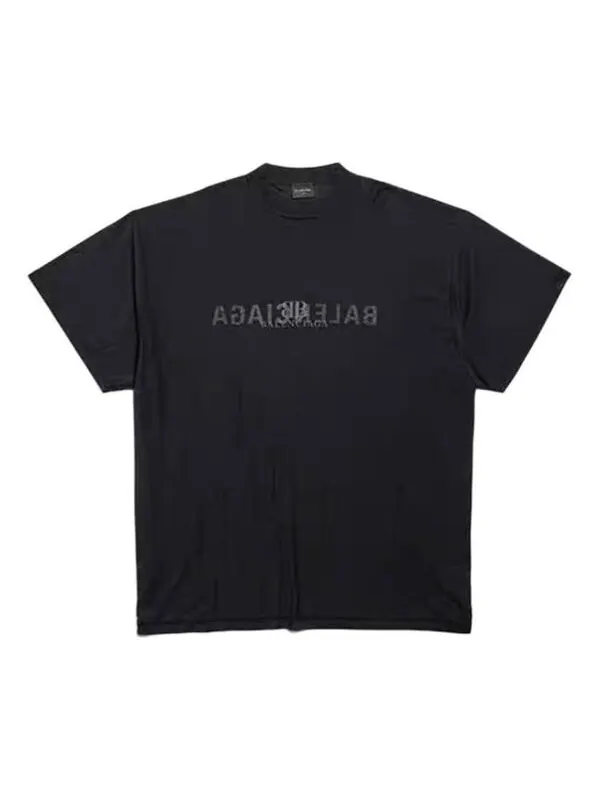 Футболка ai logo inside out oversized t-shirt 'black' Balenciaga — изображение 1 из 4, черный
