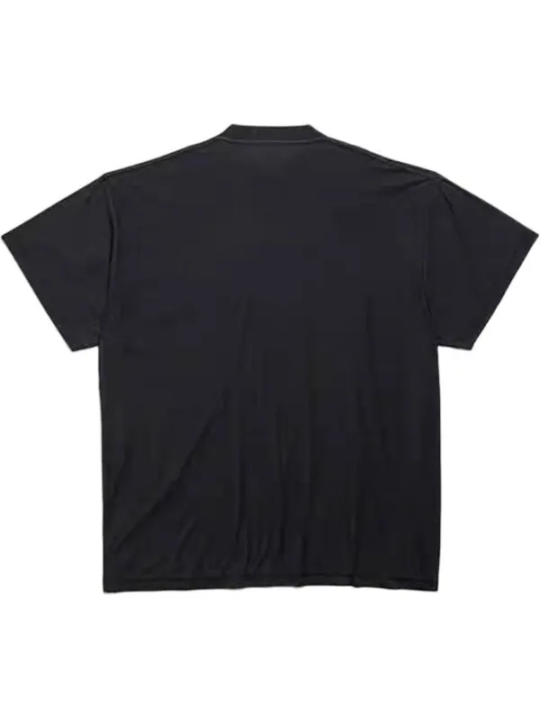 Футболка ai logo inside out oversized t-shirt 'black' Balenciaga — изображение 2 из 4, черный