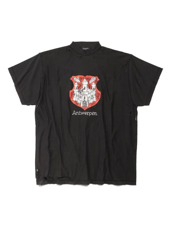 Футболка antwerpen inside-out t-shirt oversized 'black' Balenciaga — изображение 1 из 1, черный