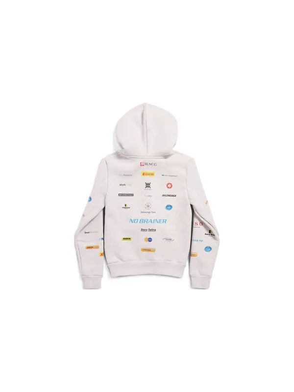 Толстовка business english zip-up hoodie 'off white' Balenciaga — изображение 2 из 4, белый