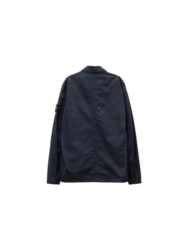 Куртка old effect overshirt 'navy blue' Stone Island — изображение 2 из 4, темно-синий