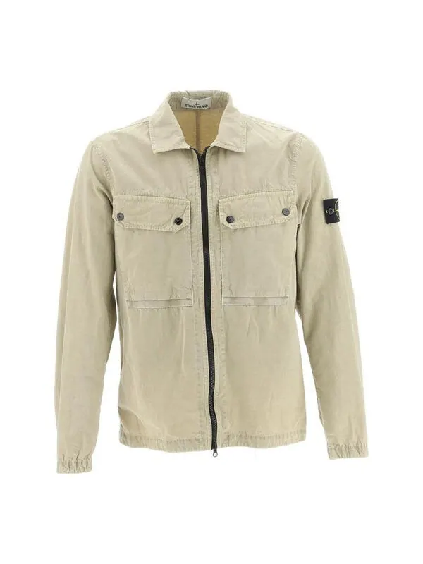 Рубашка overshirt 'cream' Stone Island — изображение 1 из 4, бежевый