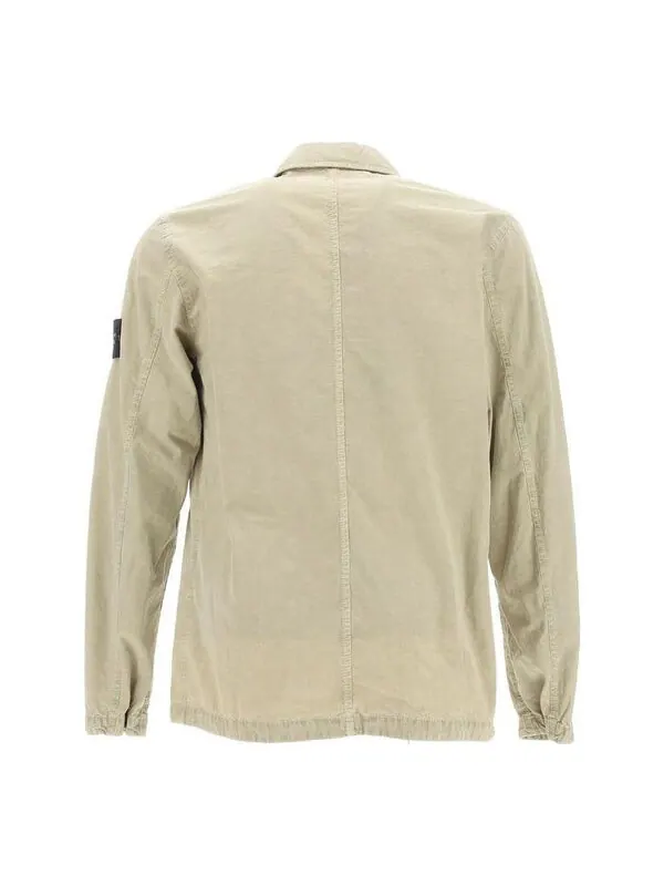 Рубашка overshirt 'cream' Stone Island — изображение 2 из 4, бежевый