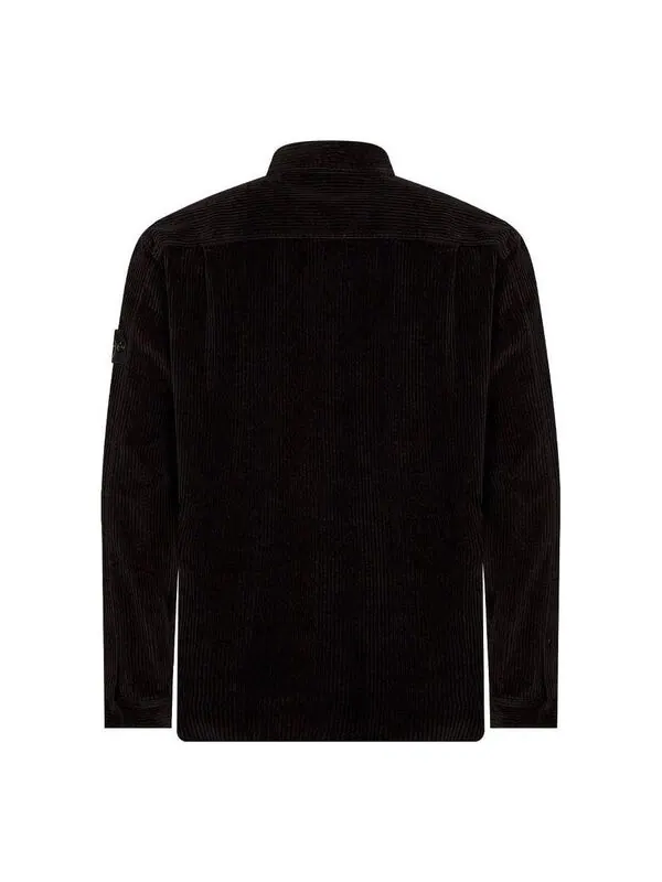 Рубашка corduroy 400tc overshirt 'black' Stone Island — изображение 2 из 2, черный