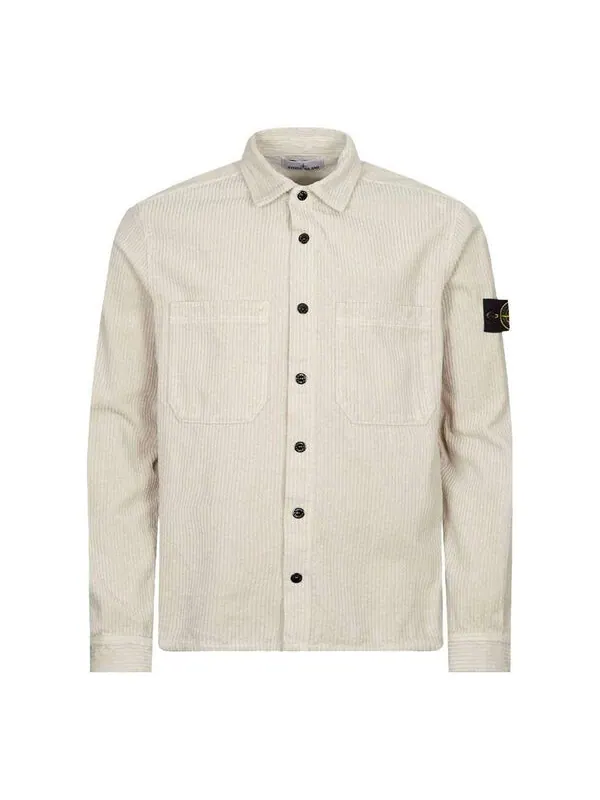 Рубашка cord overshirt 'plaster' Stone Island — изображение 1 из 2, бежевый