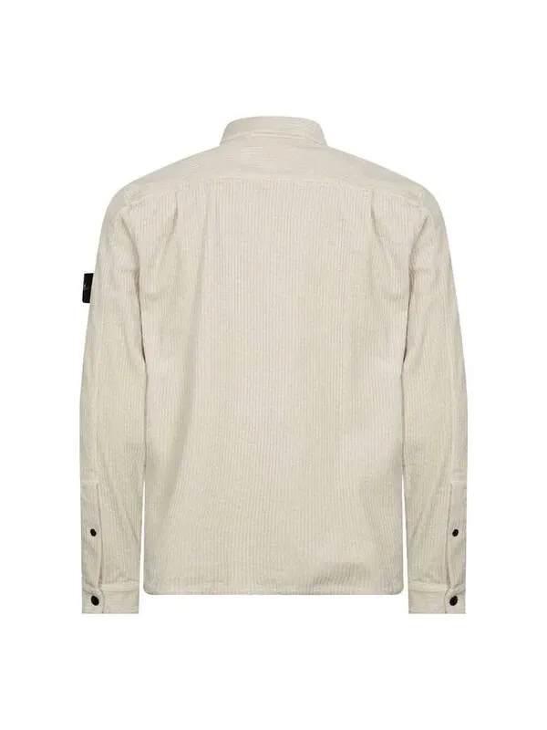 Рубашка cord overshirt 'plaster' Stone Island — изображение 2 из 2, бежевый