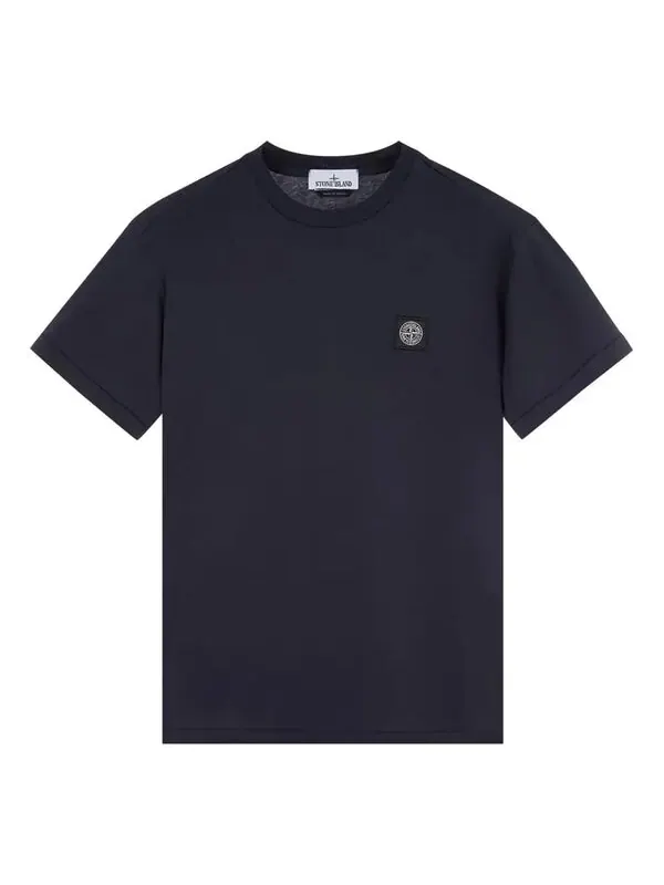 Футболка patch short-sleeve t-shirt 'navy blue' Stone Island — изображение 1 из 2, темно-синий