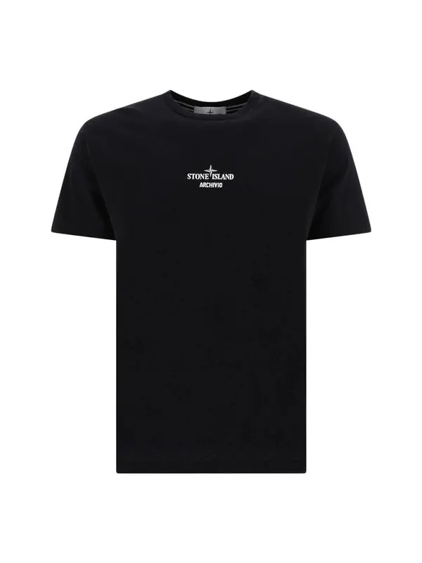 Футболка logo t-shirt 'black' Stone Island — изображение 1 из 2, черный