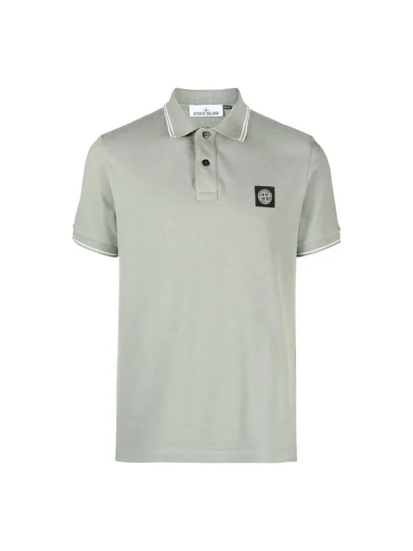 Футболка polo shirt 'light green' Stone Island — изображение 1 из 3, светлый зеленый