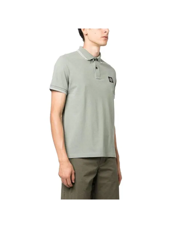 Футболка polo shirt 'light green' Stone Island — изображение 3 из 3, светлый зеленый
