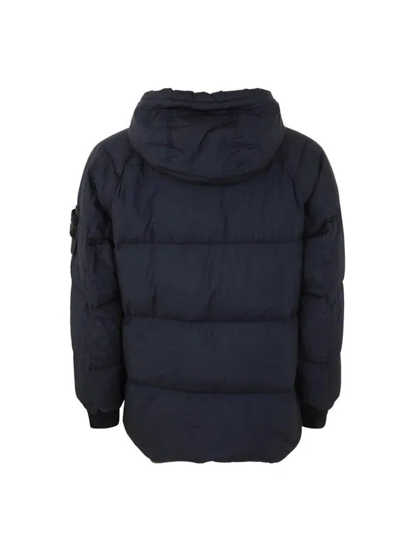 Куртка zip-up puffer jacket 'navy' Stone Island — изображение 2 из 2, темно-синий