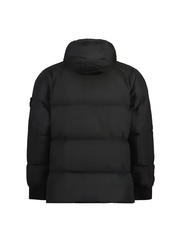 Куртка crinkle reps hooded down jacket 'black' Stone Island — изображение 2 из 2, черный