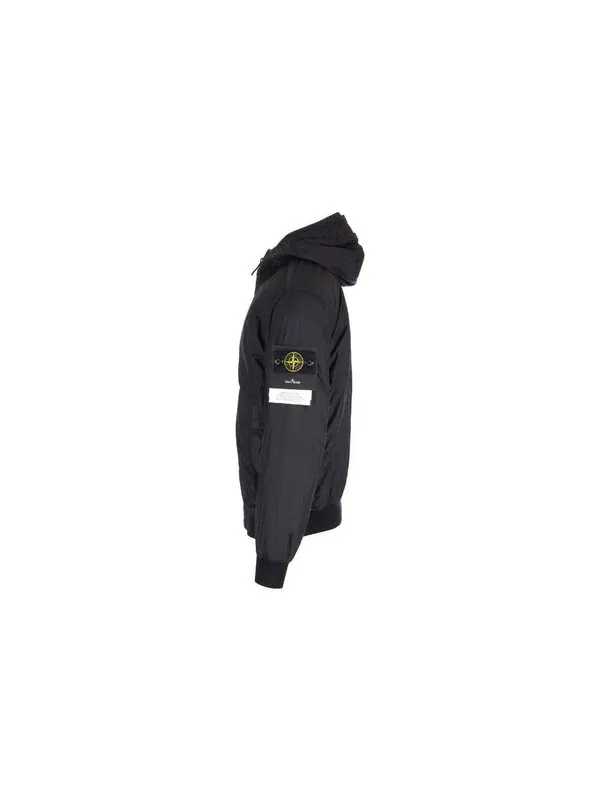 Куртка garment dyed crinkle reps ny jacket 'black' Stone Island — изображение 3 из 4, черный