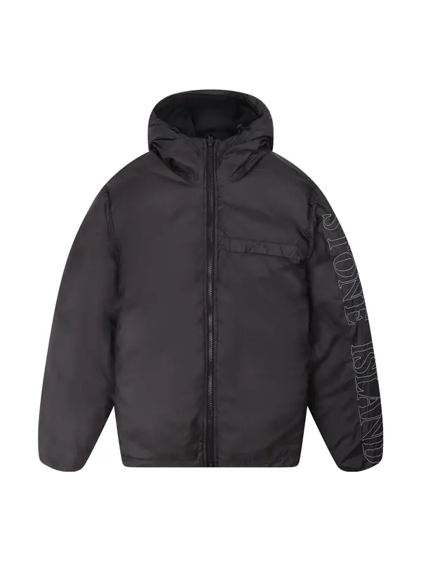 Куртка naslan down tc garment dyed jacket 'black' Stone Island — изображение 1 из 4, черный