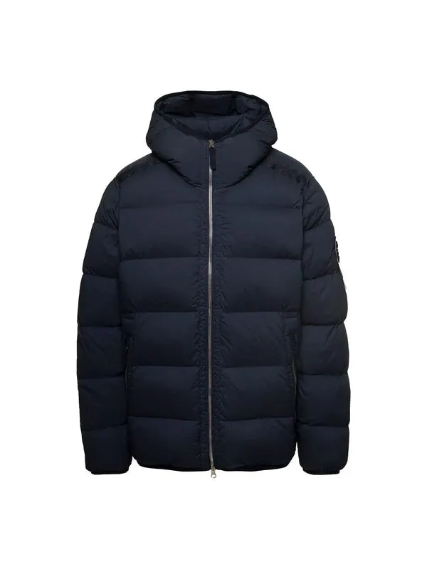 Куртка compass patch zip-up puffer jacket 'navy' Stone Island — изображение 1 из 2, темно-синий