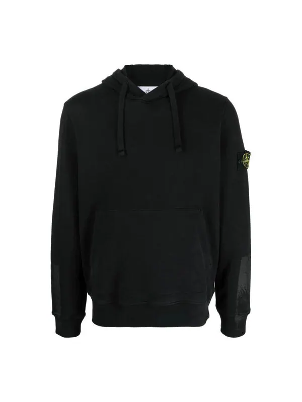 Толстовка hoodie 'black' Stone Island — изображение 1 из 3, черный