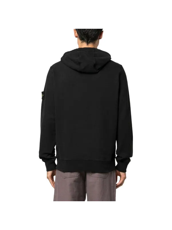 Толстовка hoodie 'black' Stone Island — изображение 2 из 3, черный
