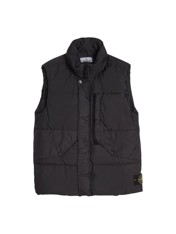 Жилет crinkle reps down vest 'black' Stone Island — изображение 1 из 2, черный