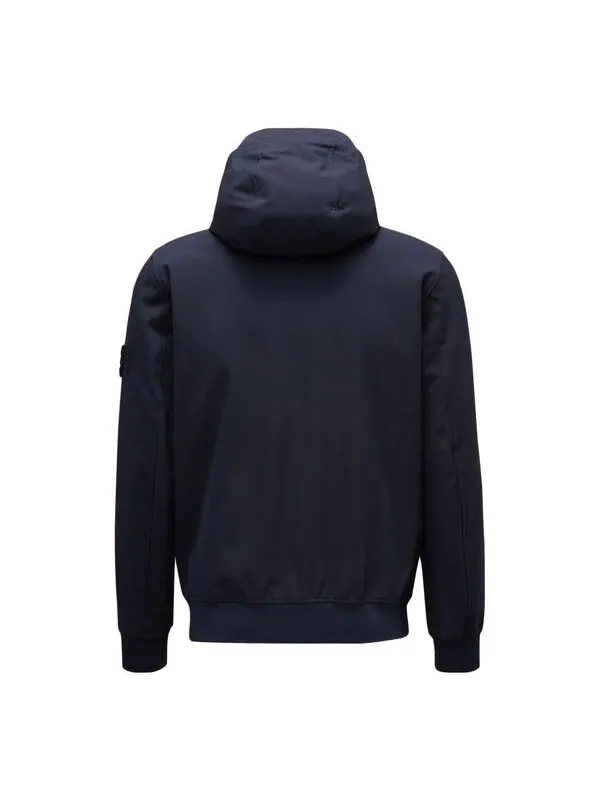 Куртка waffen patch soft shell hooded zip-up jacket 'navy' Stone Island — изображение 2 из 2, темно-синий