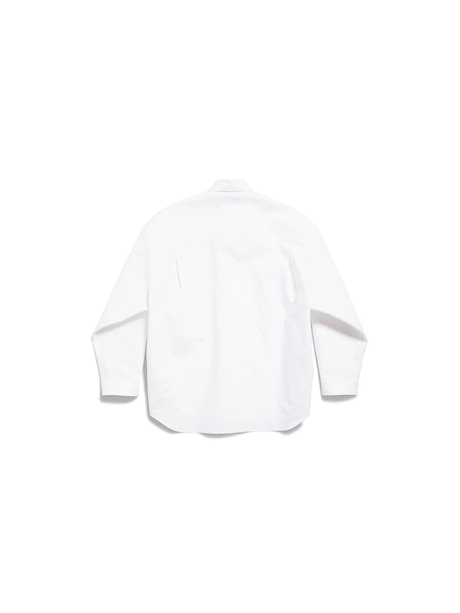 Рубашка (WMNS) Balenciaga Outerwear Shirt Large Fit 'White' — изображение 2 из 2, белый