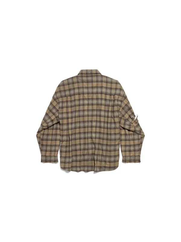 Рубашка paris liberty layered shirt oversized 'dark green' Balenciaga — изображение 2 из 2, темный зеленый
