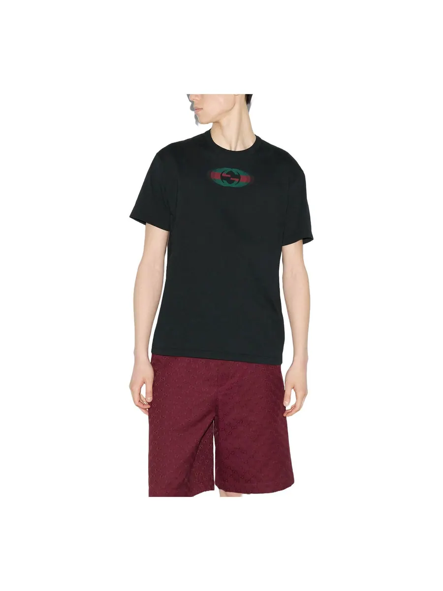 Футболка Gucci Cotton Jersey T-shirt — изображение 1 из 2, черный