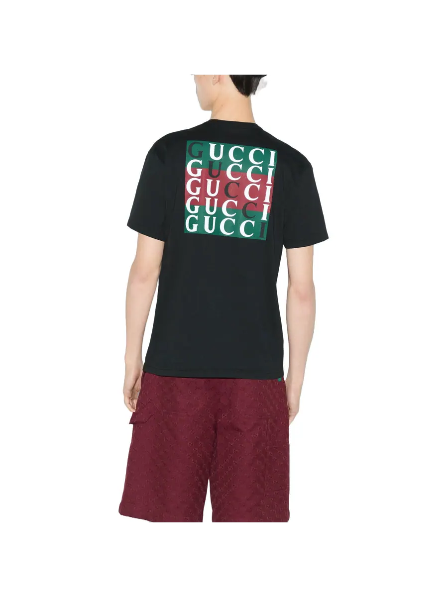 Футболка Gucci Cotton Jersey T-shirt — изображение 2 из 2, черный