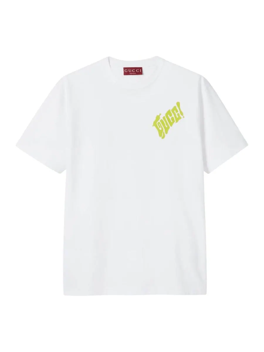 Футболка Gucci Cotton Jersey T-shirt 'White' — изображение 1 из 1, белый