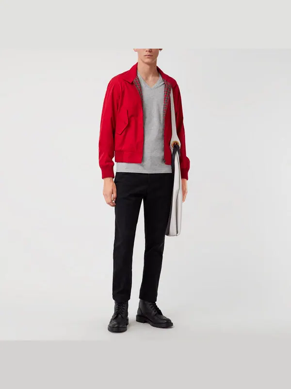 Футболка Burberry мужская с V-образным вырезом, короткий рукав, вязаная — изображение 2 из 4, серый