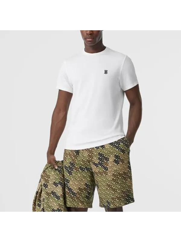 Футболка Burberry Monogram Motif Pattern Cotton Male — изображение 3 из 4, белый