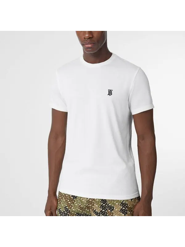 Футболка Burberry Monogram Motif Pattern Cotton Male — изображение 4 из 4, белый