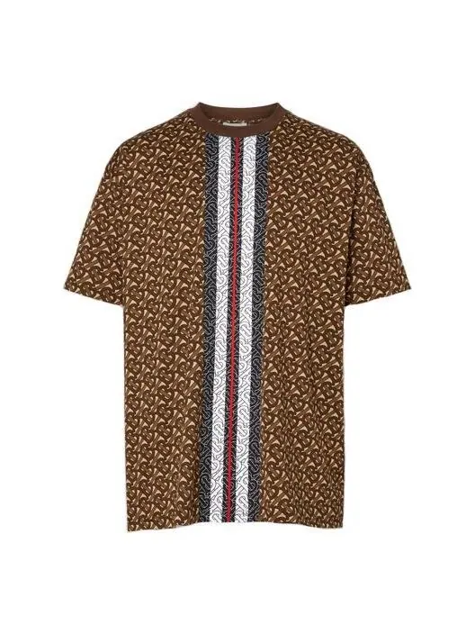 Футболка мужская Burberry с принтом логотипа, короткий рукав — изображение 1 из 4, коричневый