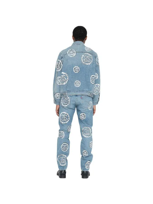 Куртка x denim tears type 2 jacket 'light indigo' Stussy — изображение 4 из 4, светлый синий
