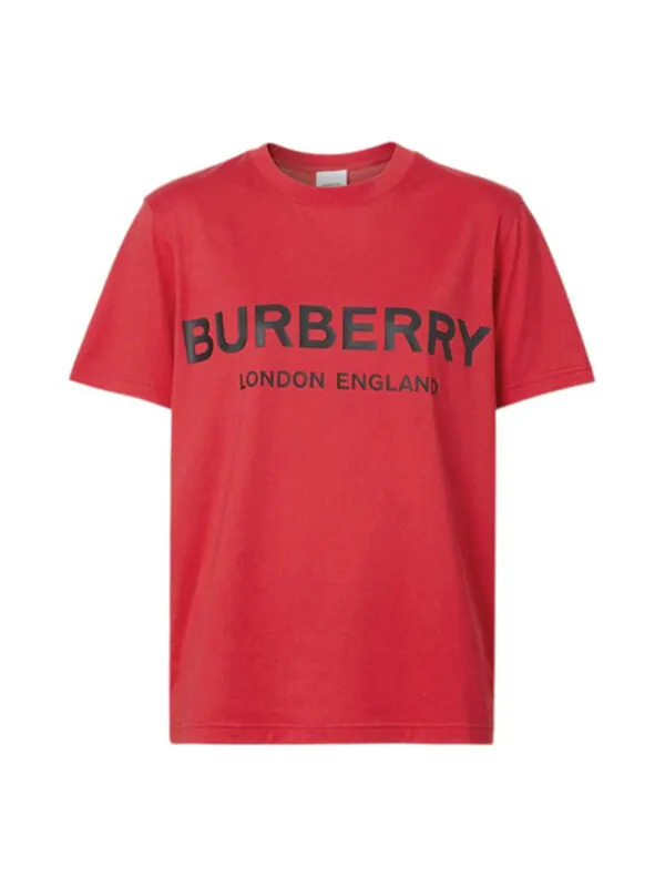 Футболка Burberry Logo Print T-Shirt, женская — изображение 1 из 1, красный