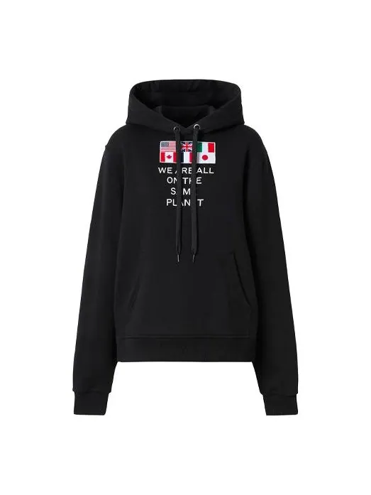 Свитер hoodie Burberry, свободный крой, образ жизни — изображение 1 из 4, черный
