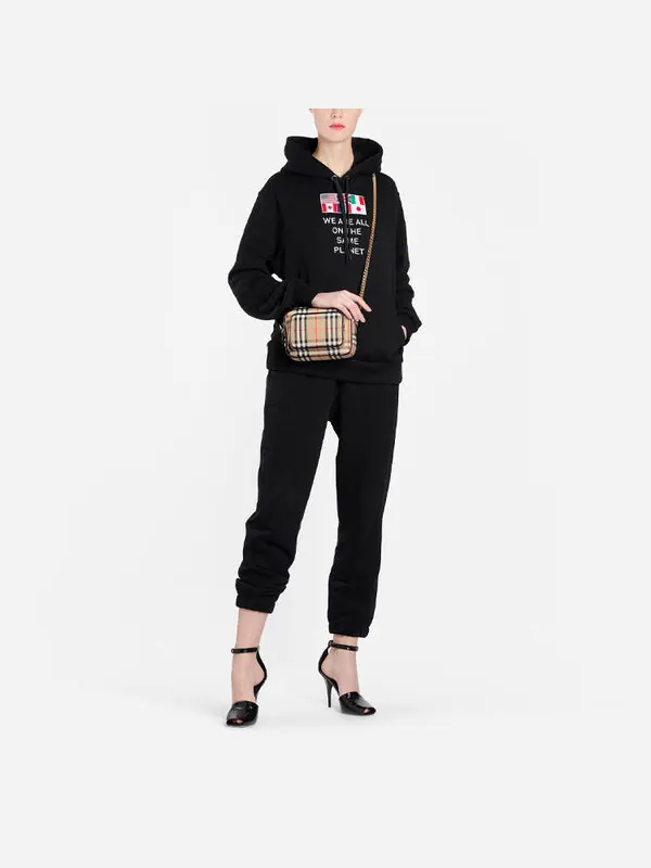 Свитер hoodie Burberry, свободный крой, образ жизни — изображение 2 из 4, черный