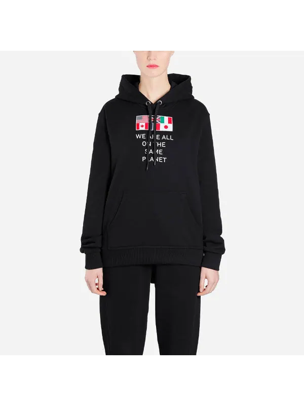 Свитер hoodie Burberry, свободный крой, образ жизни — изображение 3 из 4, черный