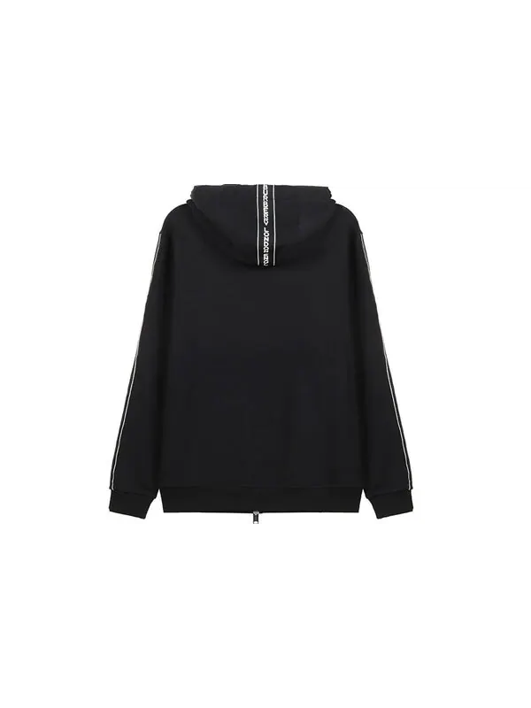 Толстовка Burberry fw20 logo cotton hooded zipper sports tops — изображение 2 из 4, черный